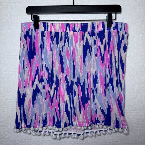 Lilly Pulitzer Womens Medium Palma Tube Top Tassel Drawstring Fringe Hem Beach - Picture 3 of 11